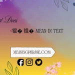 what does 锟�锟� mean in text