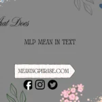 what does mlp mean in text