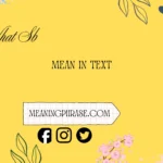 what sb mean in text