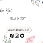 what does opt mean in text