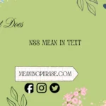what does NSS mean in text