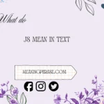 what does js mean in text