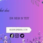 what does idn mean in text