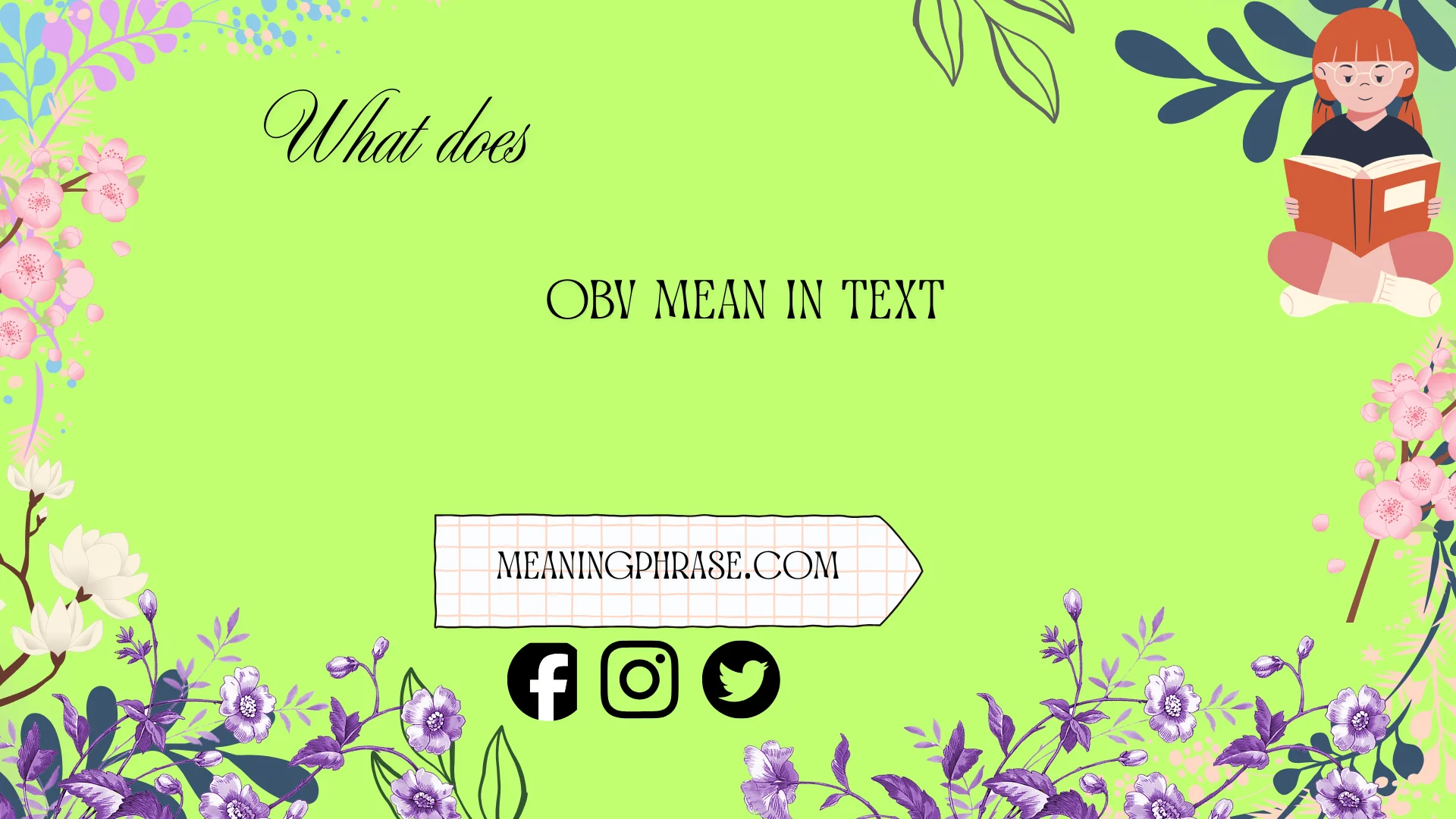 what does obv mean in text