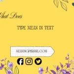 type meaning text