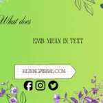 what does emb mean in text