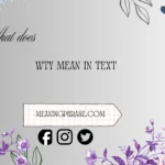 what does wty mean in text