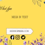 what FYM mean in text