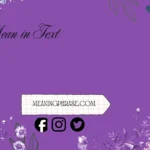 mean in text