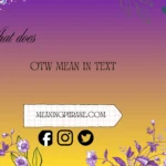 what do otw mean in text
