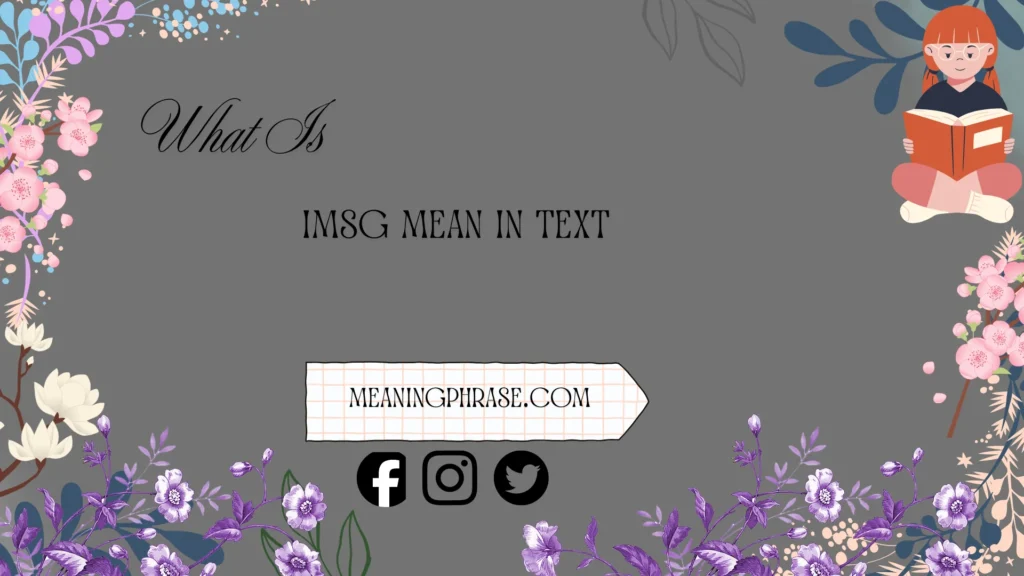 what is IMSG mean in text