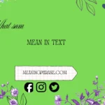 what snm mean in text