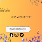 what does sup mean in text