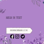 rd mean in text
