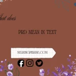 what does prd mean in text