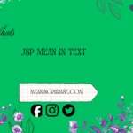 what does jsp mean