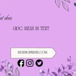 what does ooc mean in text