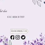 what does icic mean in text