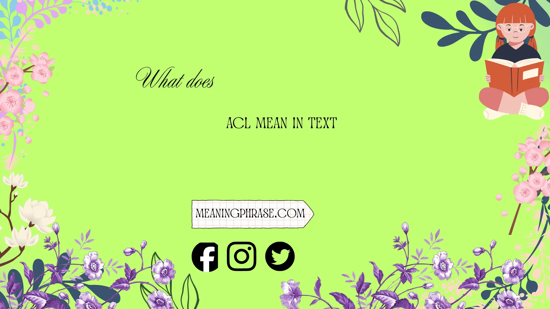 what does acl mean in text