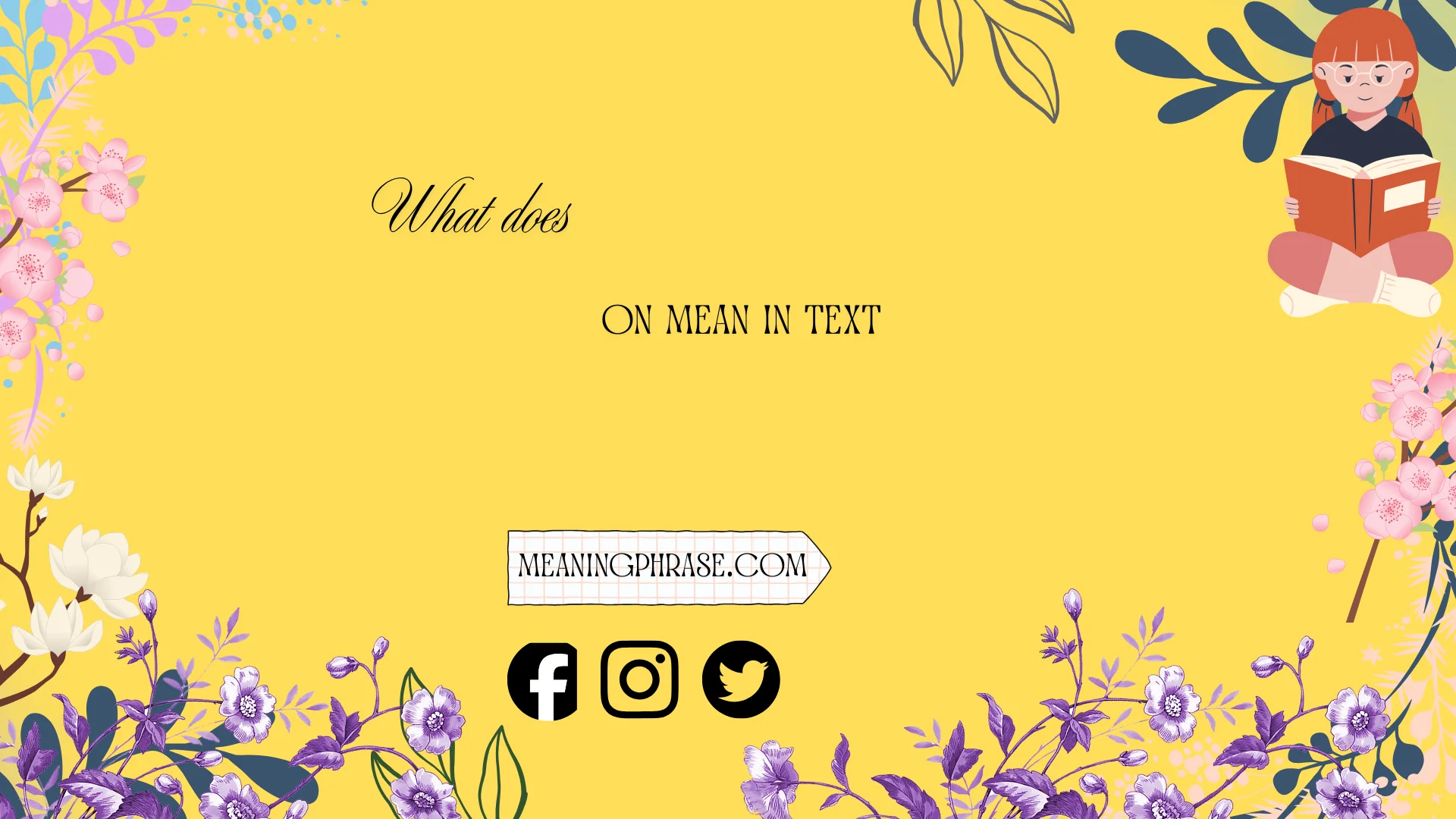 what does on mean in text