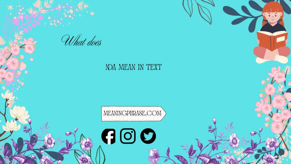 what does nda mean in text