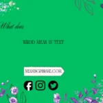 what does wrdd mean in text