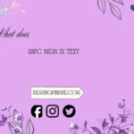 what does asfc mean in text