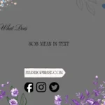 what does sob mean in text