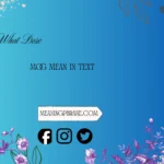 what does mog mean in text