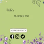 what does ml mean in text
