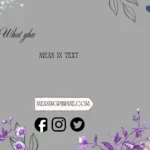 what yhu mean in text