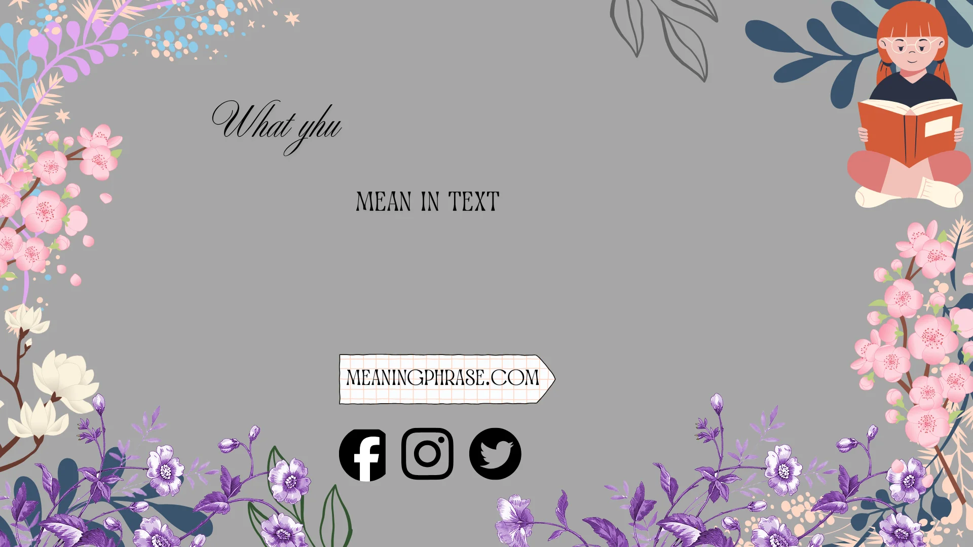 what yhu mean in text