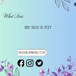 what does hhu mean in text